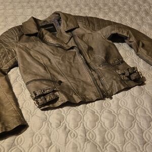 Maurices Gray Faux Leather Jacket